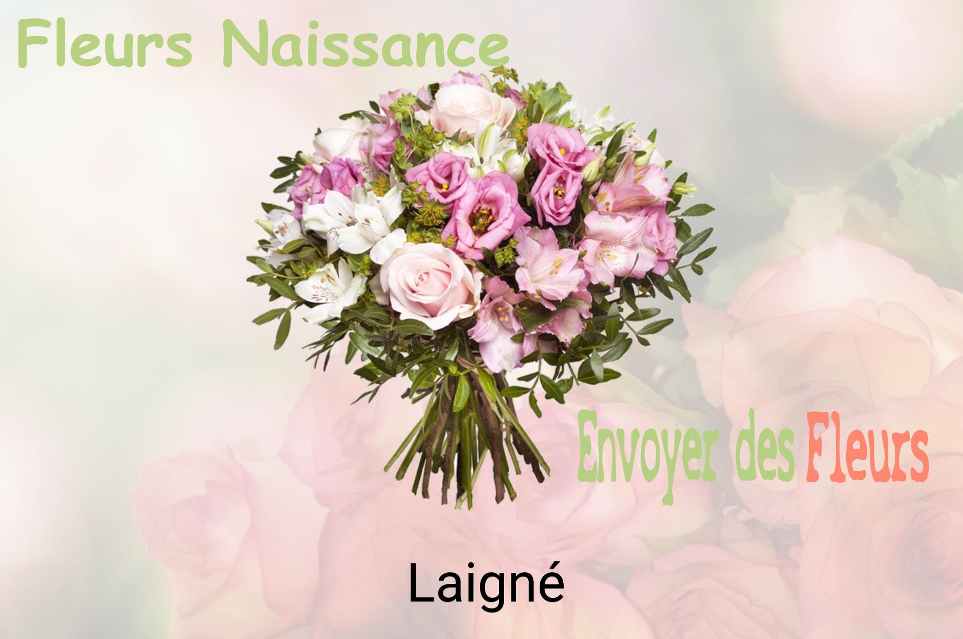 Bouquet de fleurs de naissance livré à Laigné